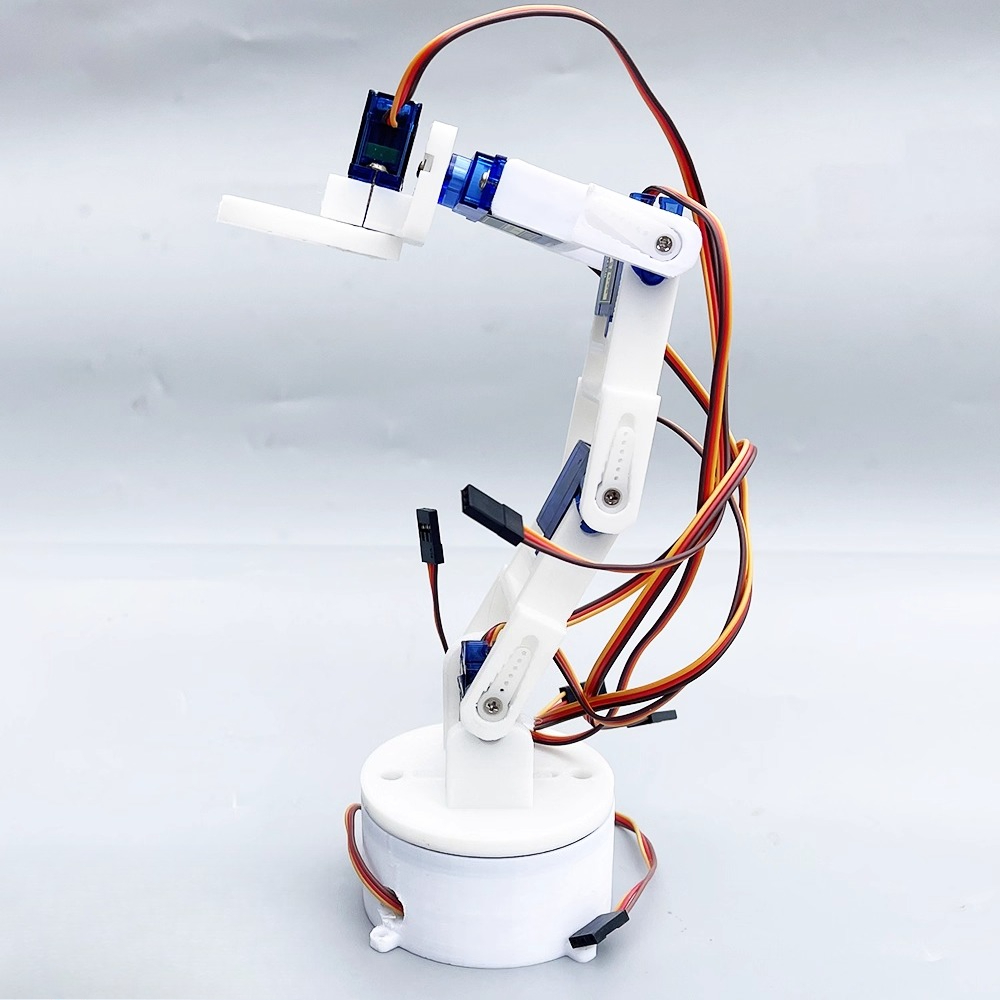 3D Printing Robot Arm - Braccio robotico bianco a sei assi
