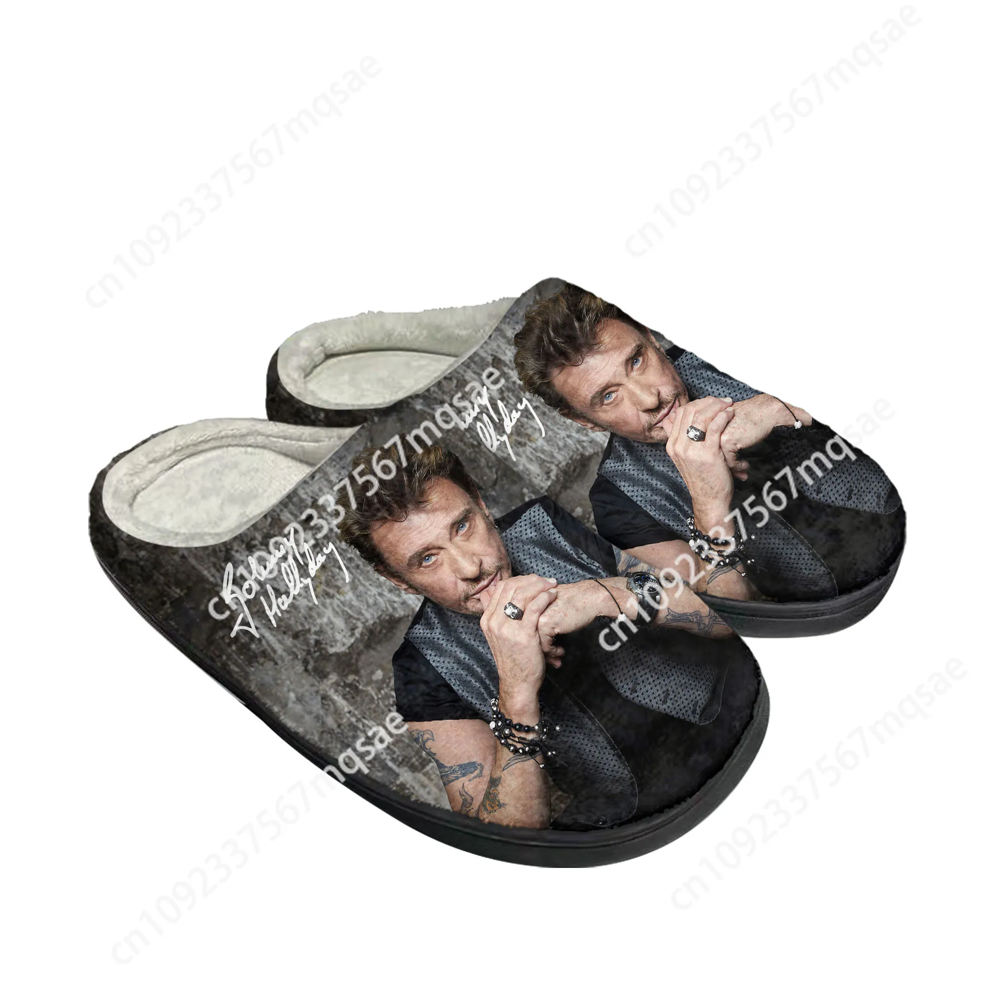 3D Printing Custom - Johnny Hallyday Cantante rock Home Pantofole