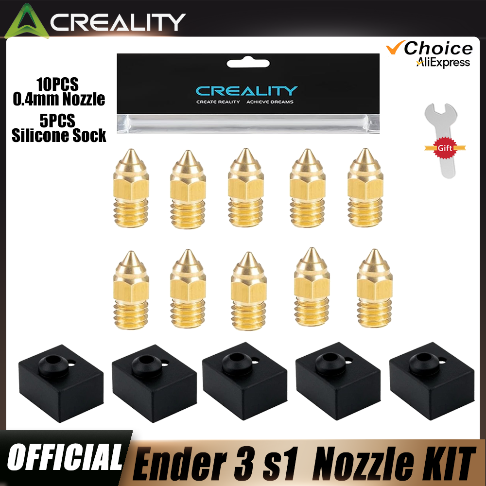 3D Printer Nozzle Brass - Creality 5 pezzi Ender 3 S1/Ender