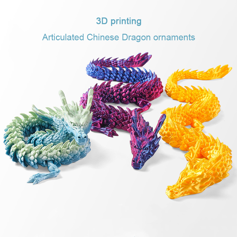 3D Printing Pla - Ornamenti di drago cinese stampati in