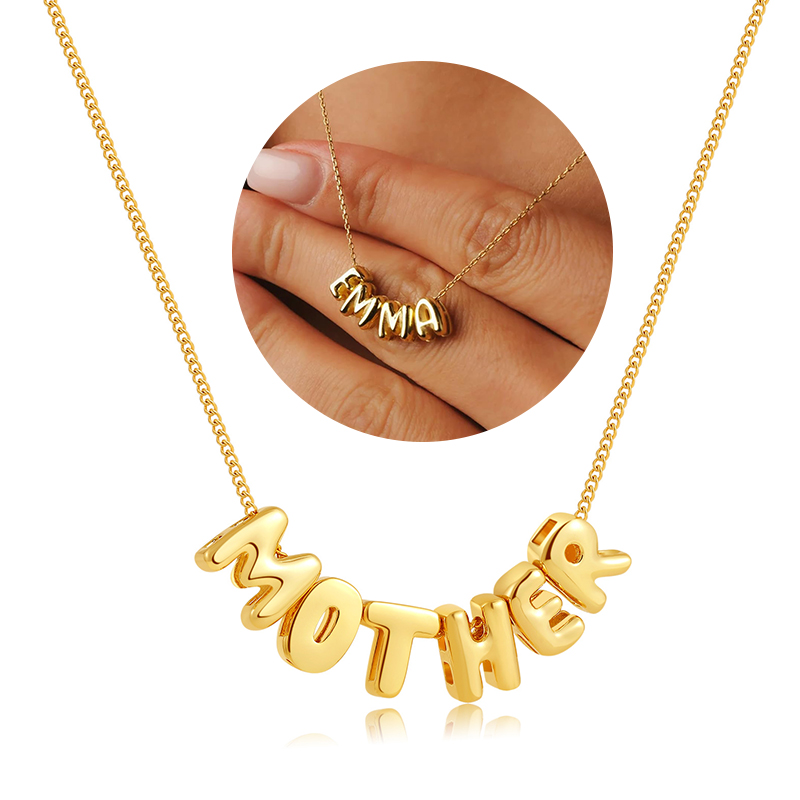3D Printing Jewellery - Collane con Lettere a Bolla Personalizzate,