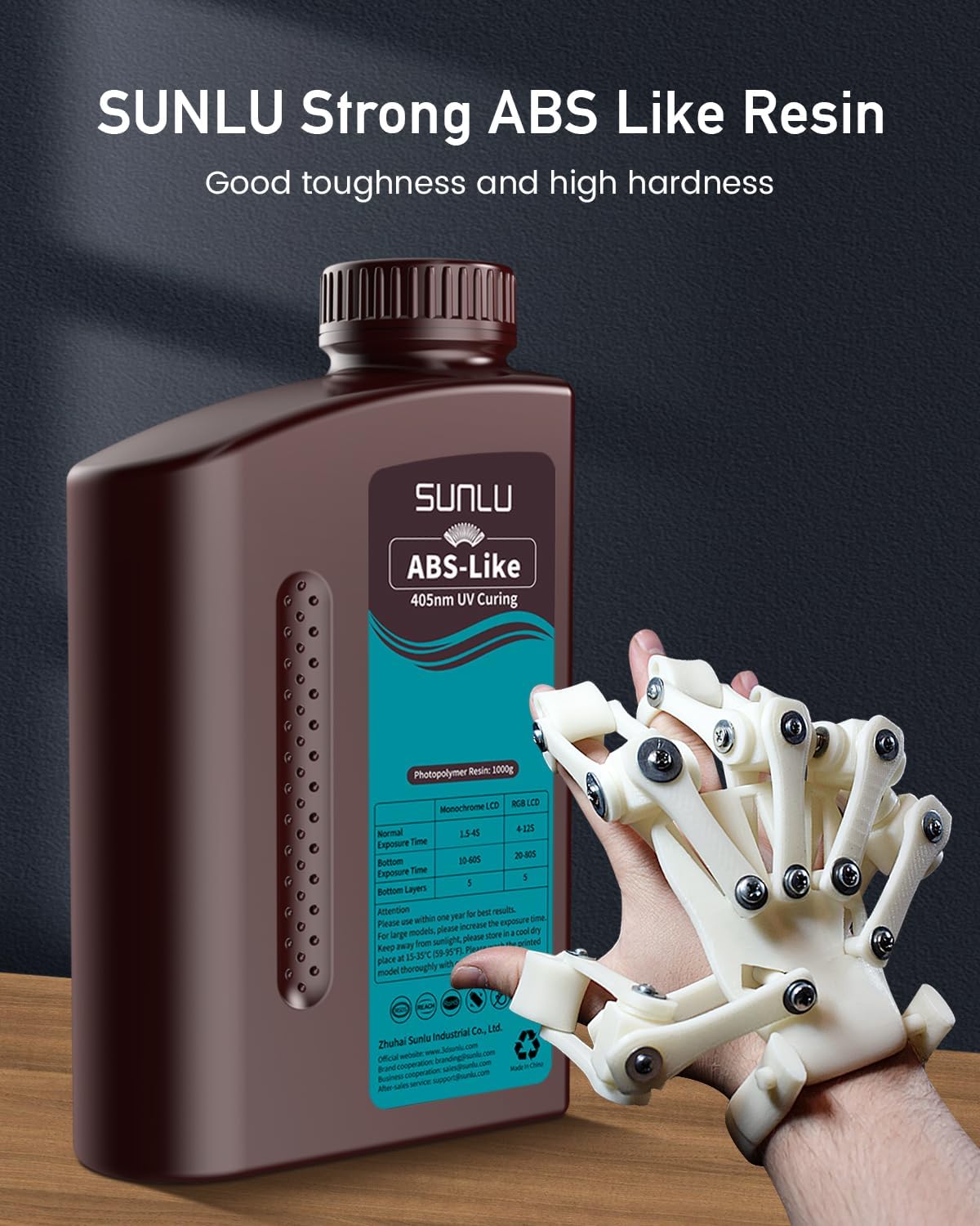 3D Printing Uv Sensitive Resin - SUNLU ABS come resina 405nm 1KG