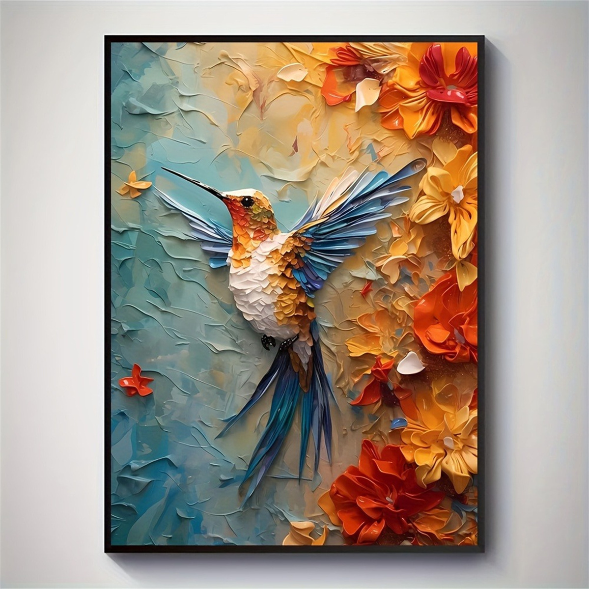 Vivace colibrì e texture flore - 3D Printing Wall recensione e prezzo