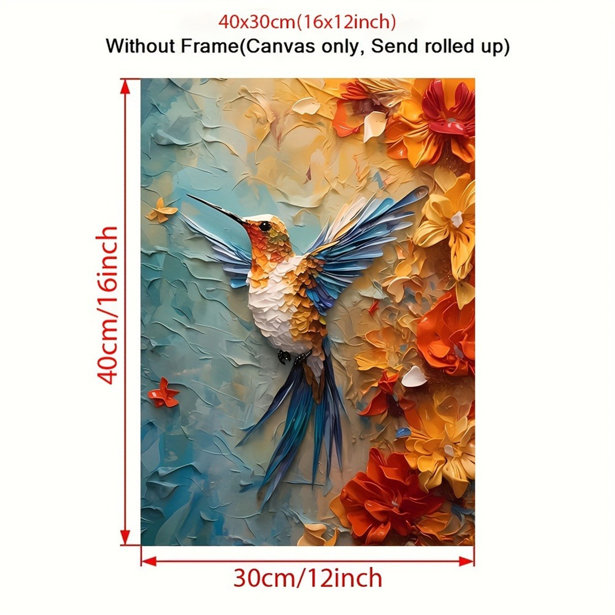 Vivace colibrì e texture flore - 3D Printing Wall recensione e prezzo