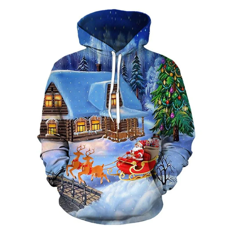 Santa Claus Cat Pattern Hoodie - 3D Printing Rabbit recensione e prezzo