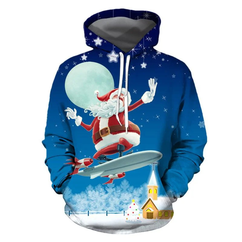 Santa Claus Cat Pattern Hoodie - 3D Printing Rabbit recensione e prezzo