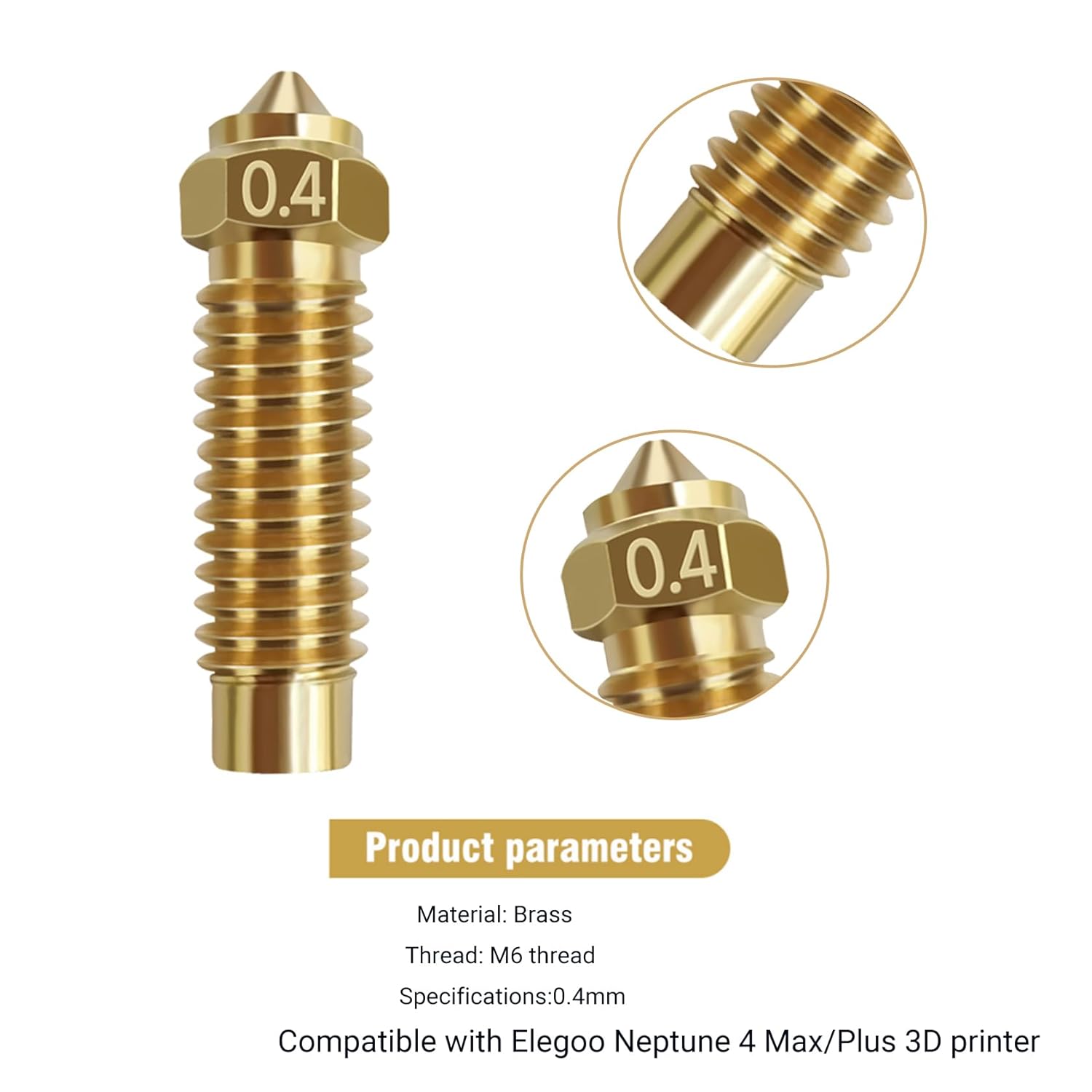 5/10PC Elegoo Neptune 4 Plus/N - 3D Printer Nozzle Brass recensione e prezzo