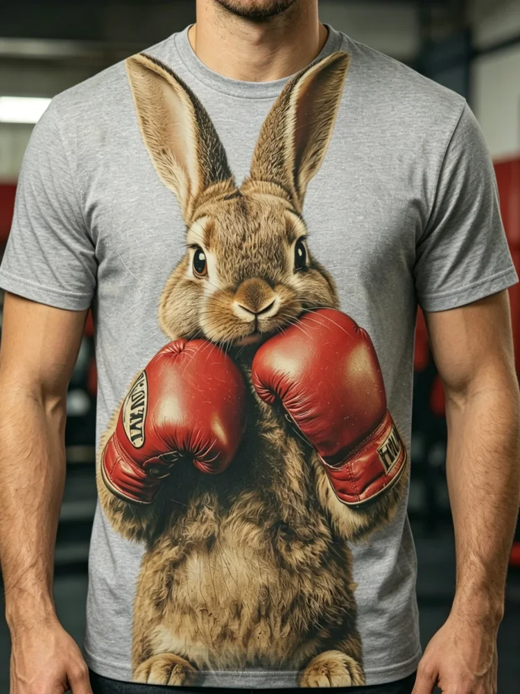 T-shirt da uomo con stampa 3D  - 3D Printing Rabbit recensione e prezzo