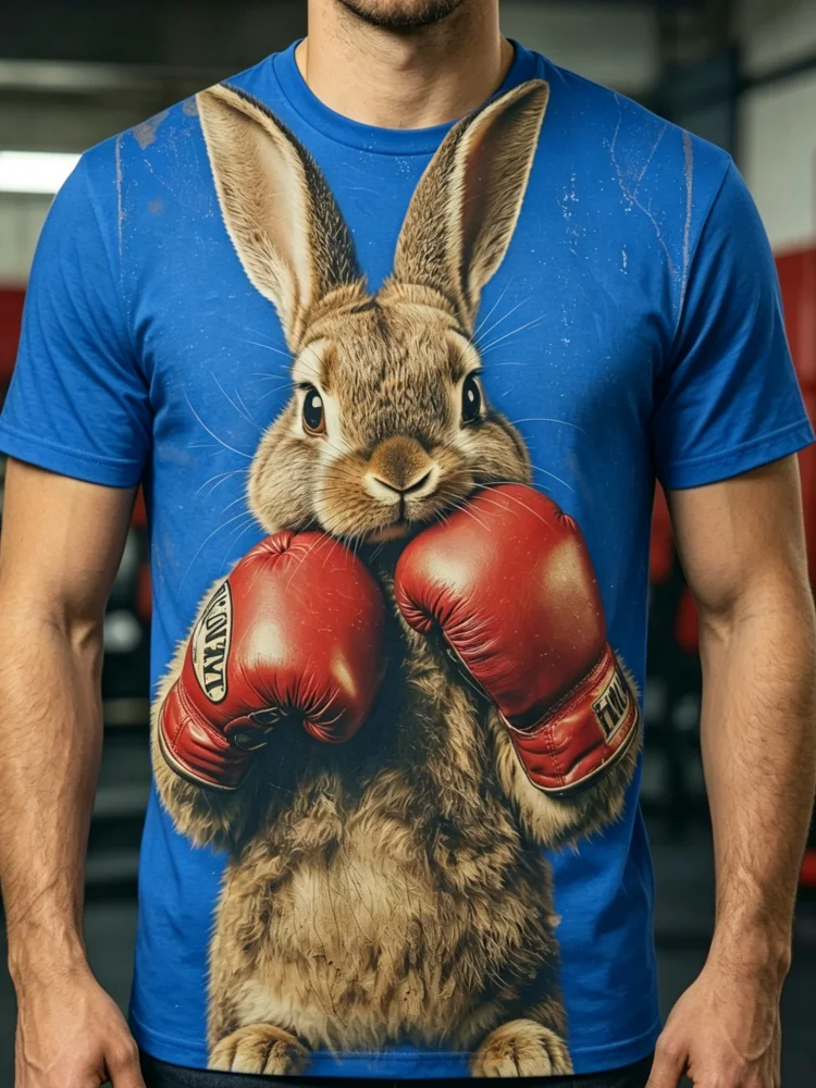 T-shirt da uomo con stampa 3D  - 3D Printing Rabbit recensione e prezzo